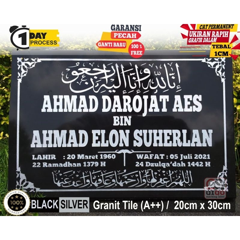 BATU NISAN GRANIT UKIRAN MAKAM GRAFIER BERKUALITAS
