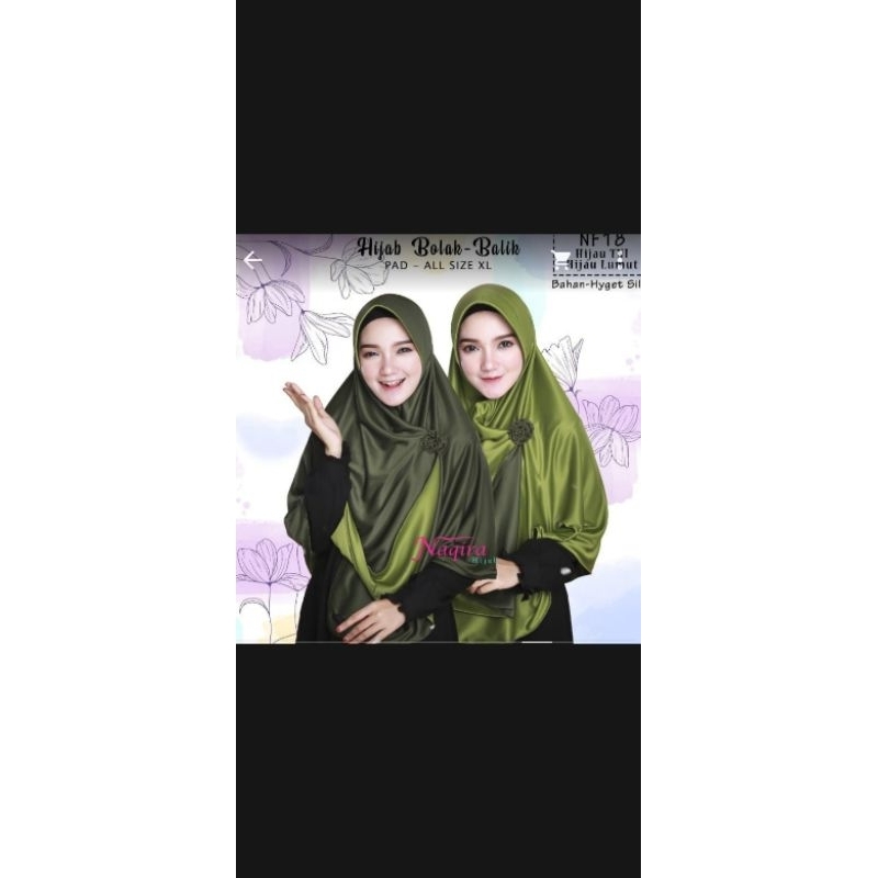 NAQIRA HIJAB pad bolak-balik