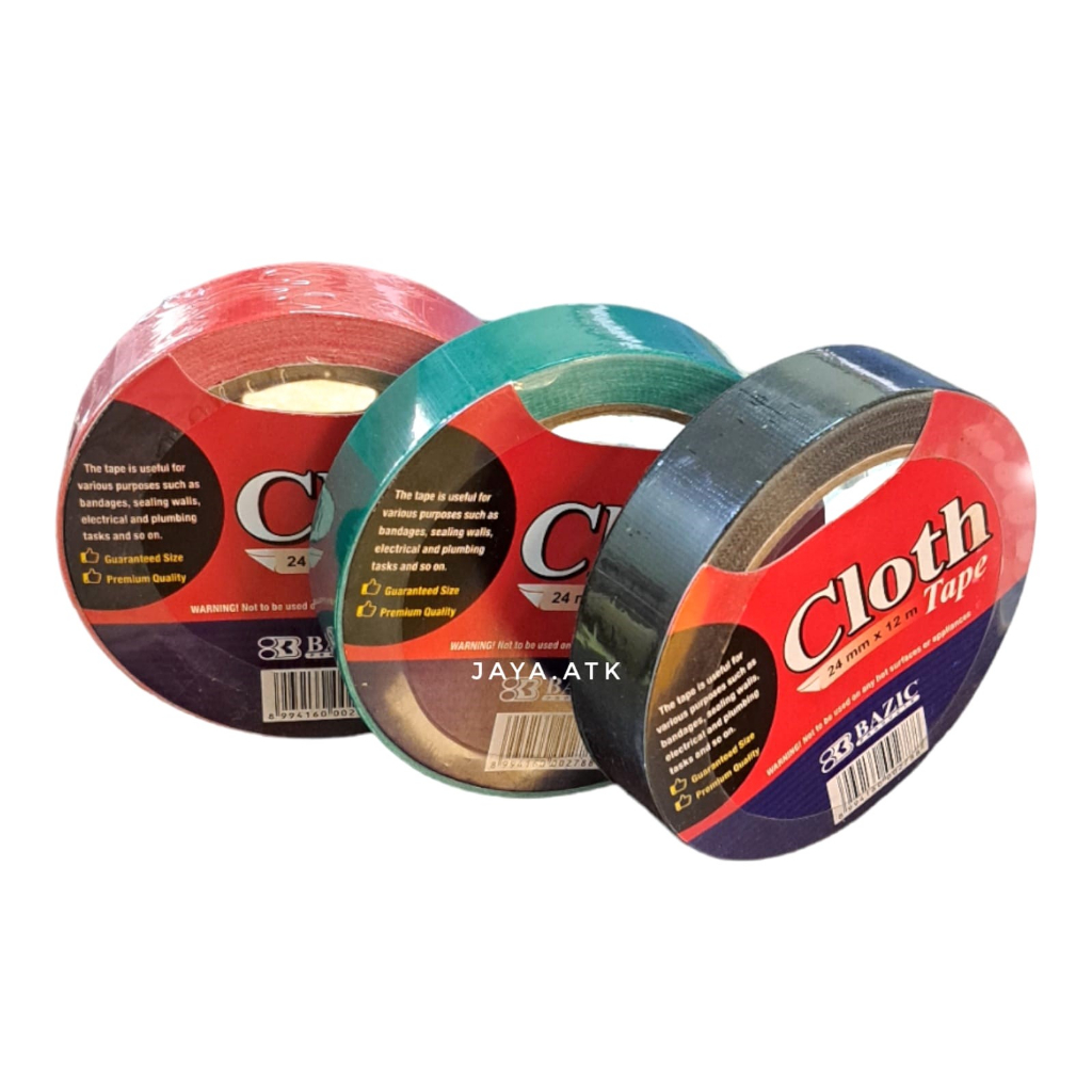 

LAKBAN KAIN WARNA SOLASI WARNA PLAKBAN CLOTH TAPE 24 MM X 15 YARD LINEN TAPE