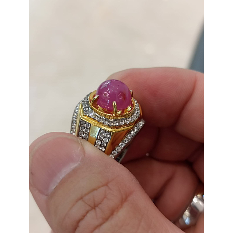 Cincin Batu Natural Ruby Ori Burma