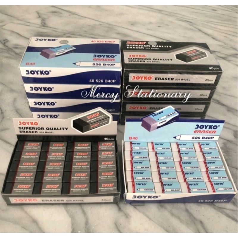 

penghapus joyko hitam dan putih B40 - 1 box 40 pcs