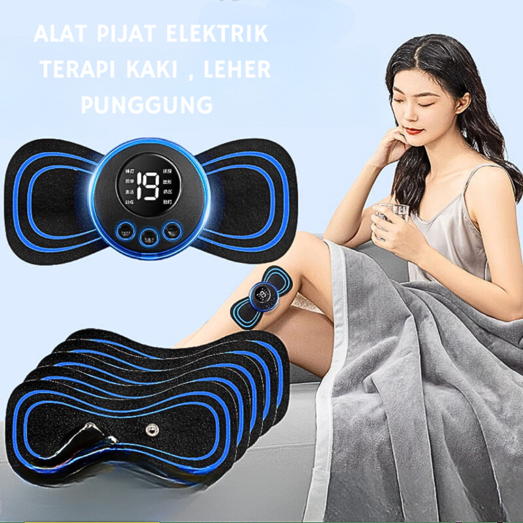 Alat Pijat Leher terapi Punggung EMS Elektrik Electric Mini Getar