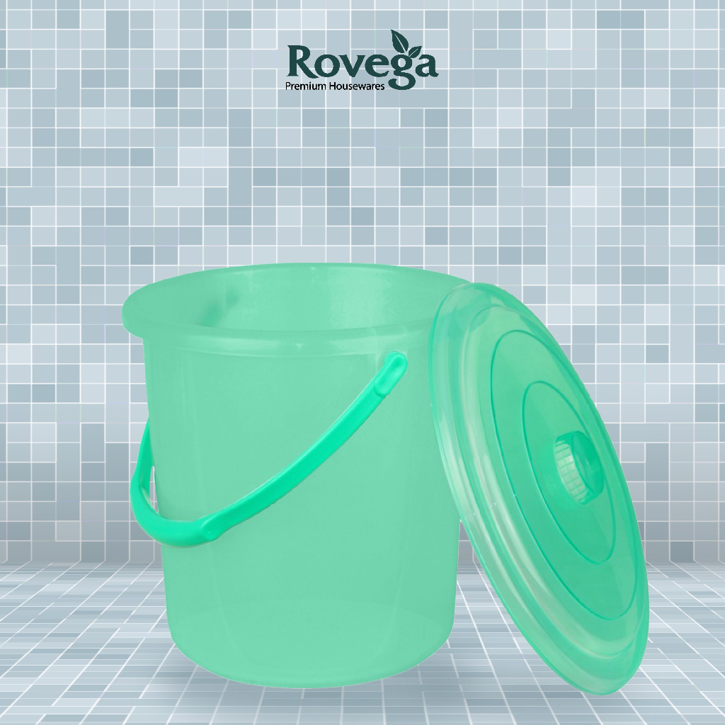 Rovega Ember plastik / Trans Solid Pail 22 Liter Dengan tutup PL64