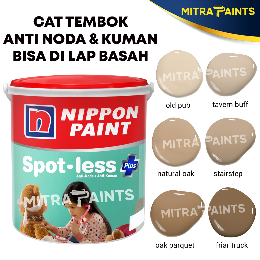 SPOTLESS PLUS 2,5 LITER ANTI NODA  / CAT TEMBOK NIPPON PAINT / BEIGE COKLAT MOCCA