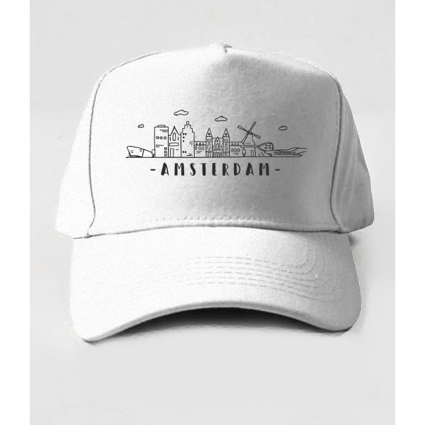 topi baseball velcro premium desain amsterdam belanda