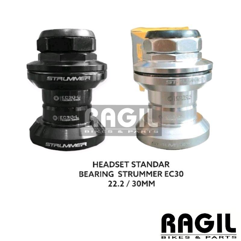Agp - HEADSET SEPEDA STRUMMER BEARING EC30 STANDAR 22.2 KOM FORK CHROME KROM SEPEDA BMX SELI LIPAT