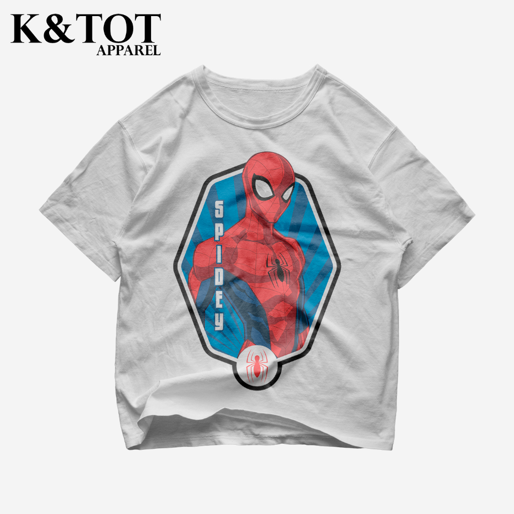 KNTOT - KAOS BAJU SPIDERMAN SPIDEY MARVEL AVENGERS | TSHIRT OVERSIZE VINTAGE PUTIH BOOTLEG - PRIA WA