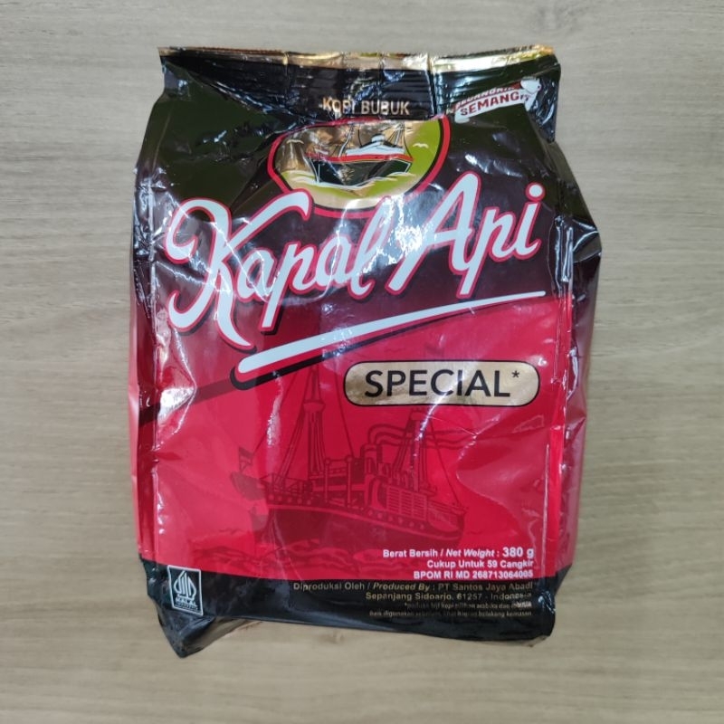Kopi kapal api merah 380gr 380 gr gram kopi tanpa gula