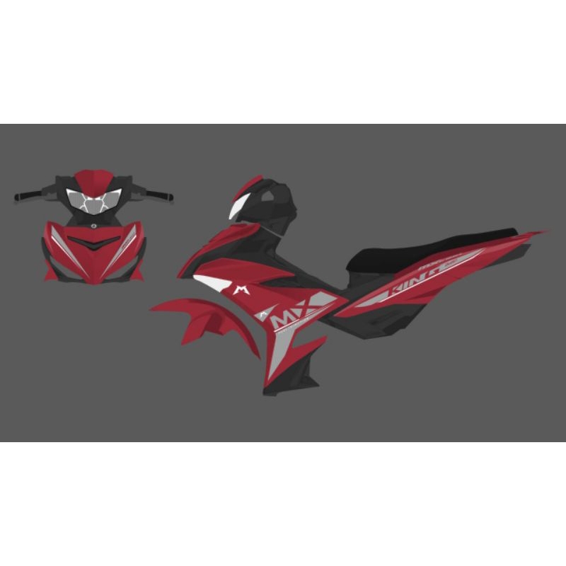 STRIPING STICKER JUPITER MX KING CUSTOM TRANSPARAN SIMPLE