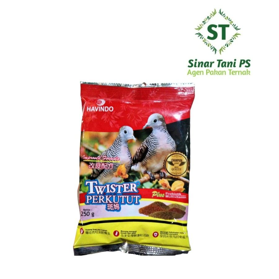 Twister Voer Perkutut 250gr Pur Pelet Burung Perkutut Pakan Burung