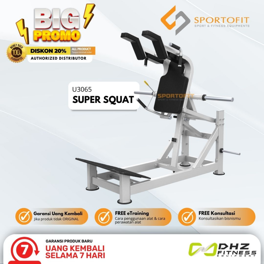 DHZ U3065 Super Squat - Alat Fitness Kaki Berkualitas Jerman