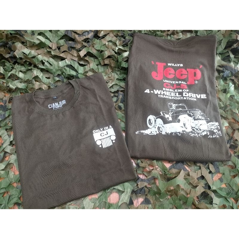 Kaos jeep Willys Cj 5 Kaos Jeep Pria Kaos Automotive T-shirt Jeep
