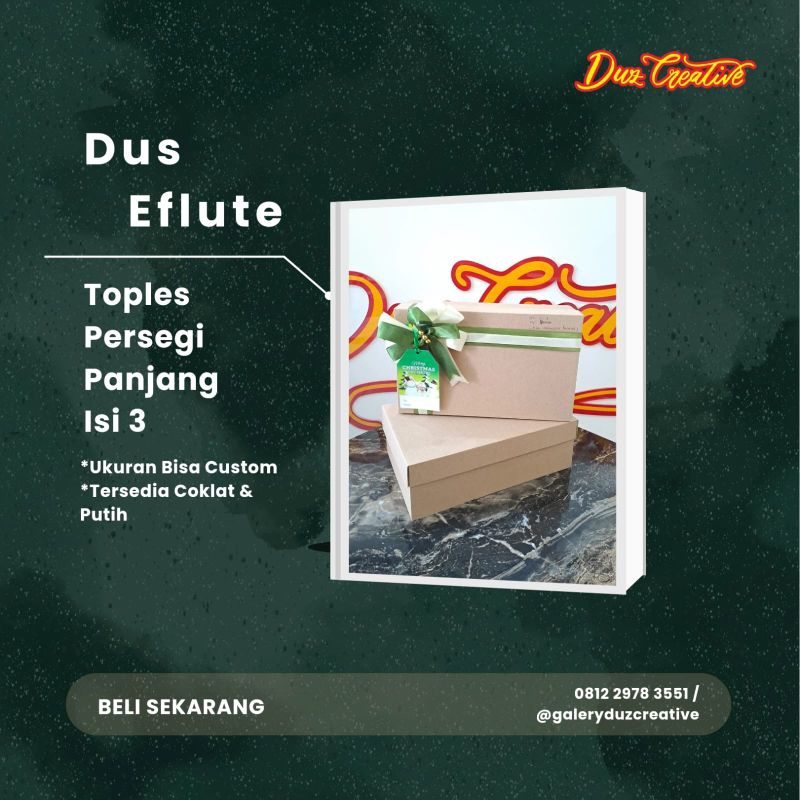 

kardus eflute tempat toples ukuran 15 × 25 t 8