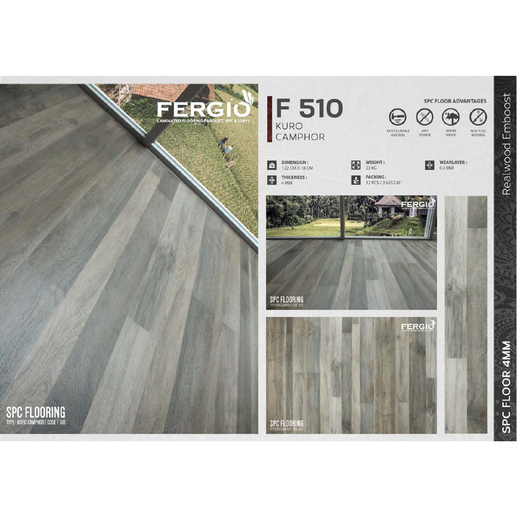 SPC Flooring Fergio Tebal 4 mm