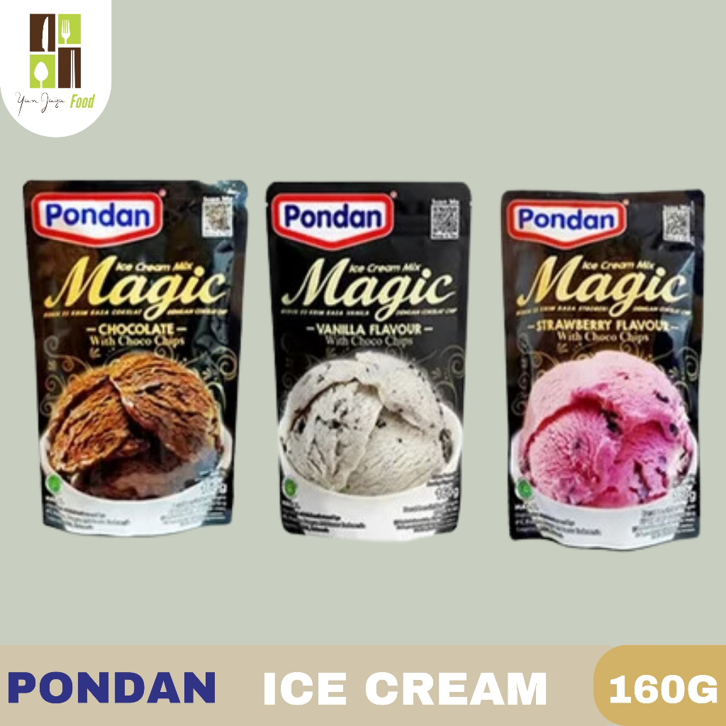 

Pondan Magic Ice Cream Mix / Bubuk Es Krim Coklat / Strawberry / Vanilla 160g