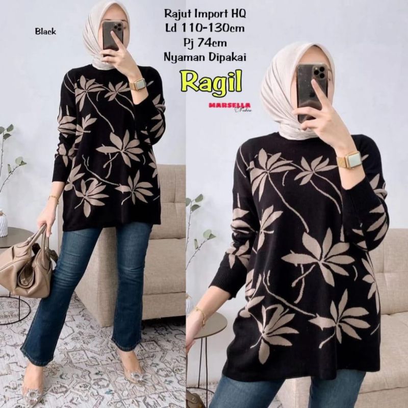 RAGIL ATASAN JUMBO WANITA BAHAN RAJUT IMPORT