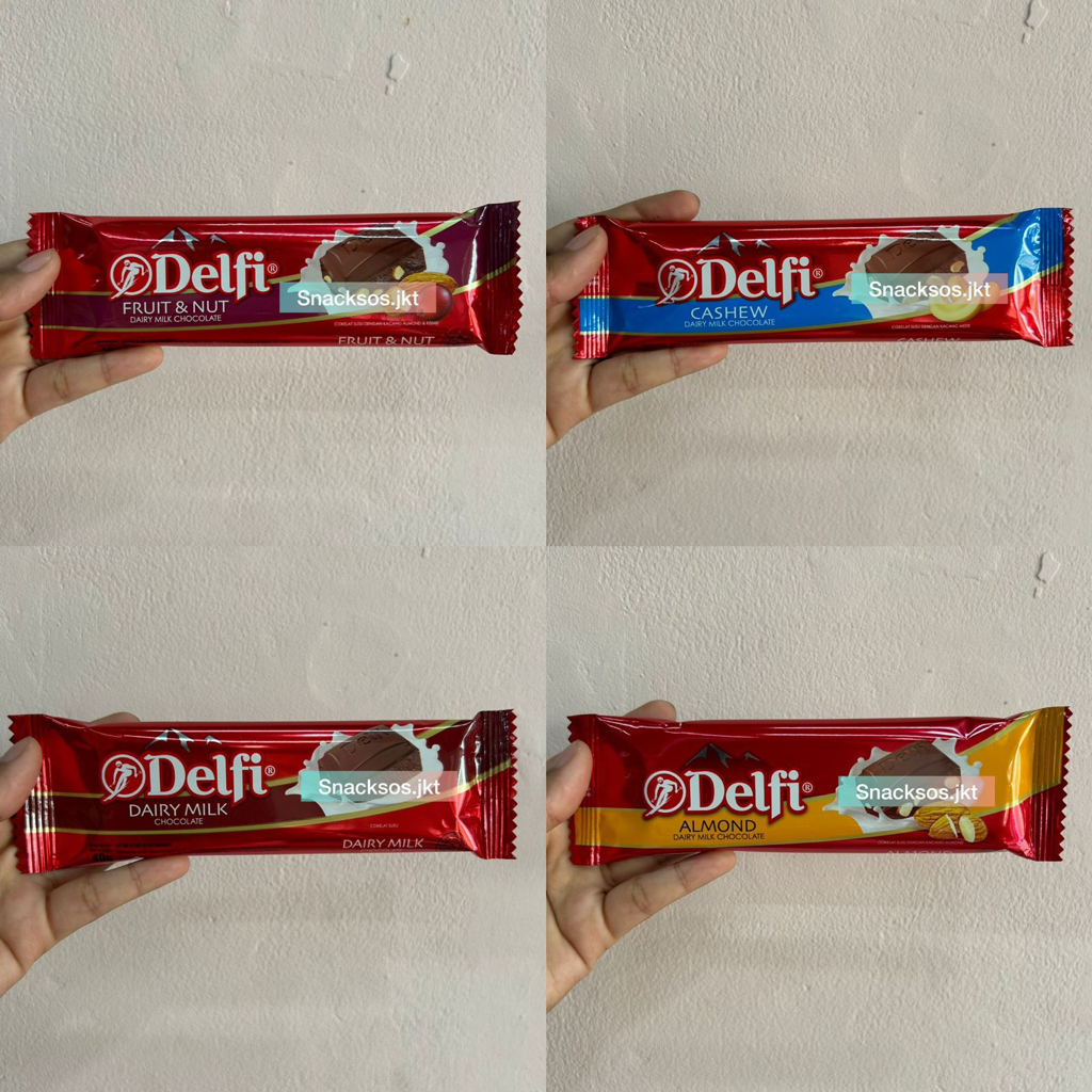 

[40G] DELFI BAR DAIRY MILK CHOCOLATE / CASHEW / ALMOND / FRUIT NUT