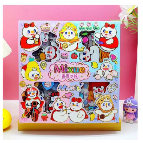 

Sticker MIXUE Viral Waterproof Sticker Botol Minum Tumblr Viral Lucu Isi 100 lembar Per Box