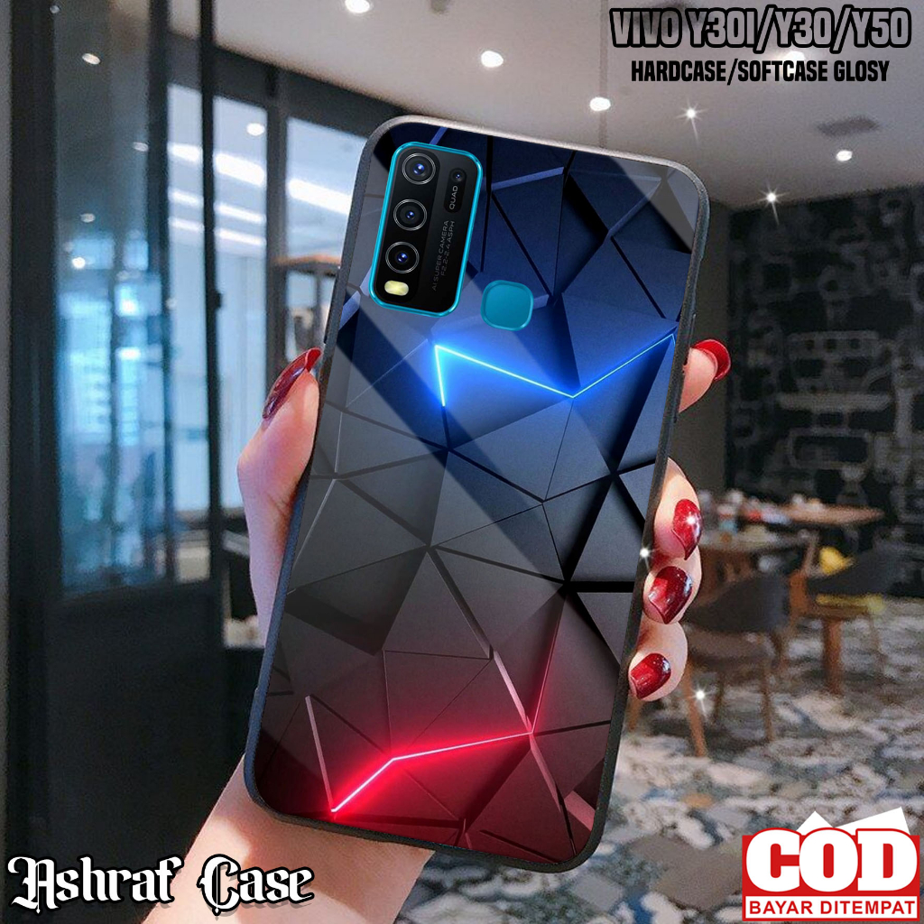 Case Hp Vivo Y30i / Y30 / Y50 - Casing Hp Vivo Y30 / Y30i / Y50 ( ASBT ) Softcase Glass Kaca - Kondo