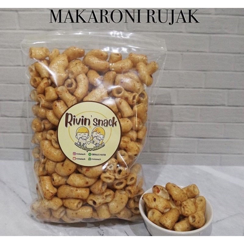 

MAKARONI RUJAK 500gr (MAKARONI BUMBU PEDAS MANIS) KARAMEL (RIVIN SNACK)