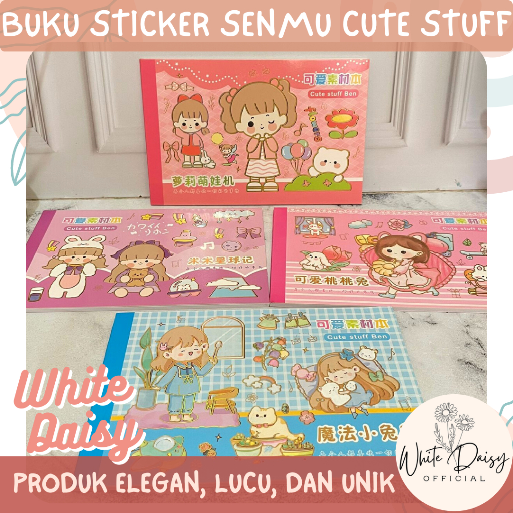 

Buku sticker senmu cute stuff premium set hadiah gift lucu unik imut