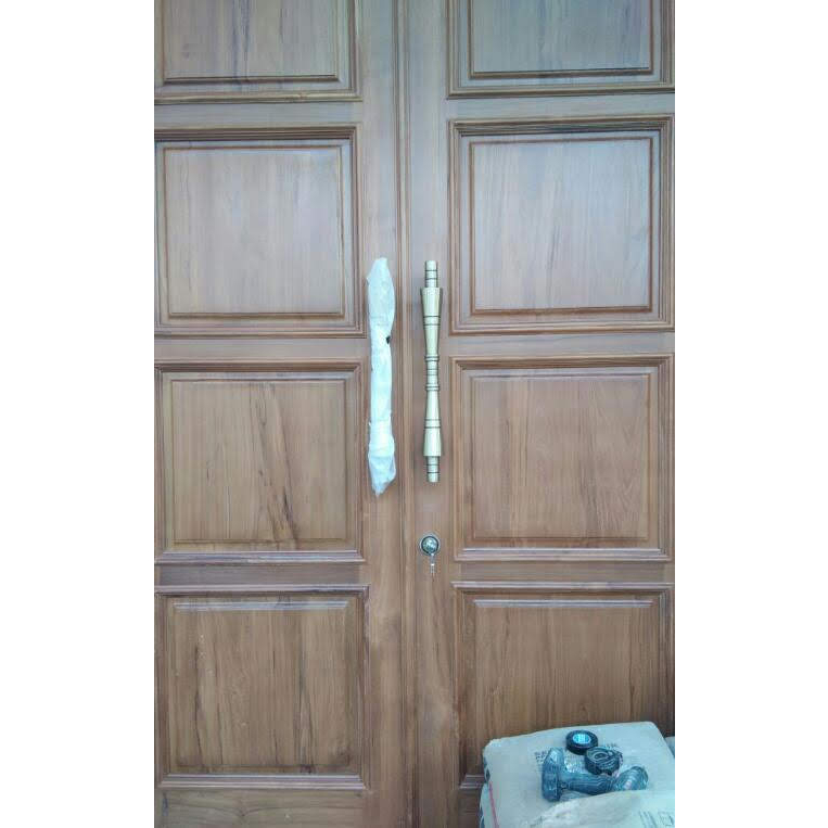 Satu set kusen + pintu solid kayu jati