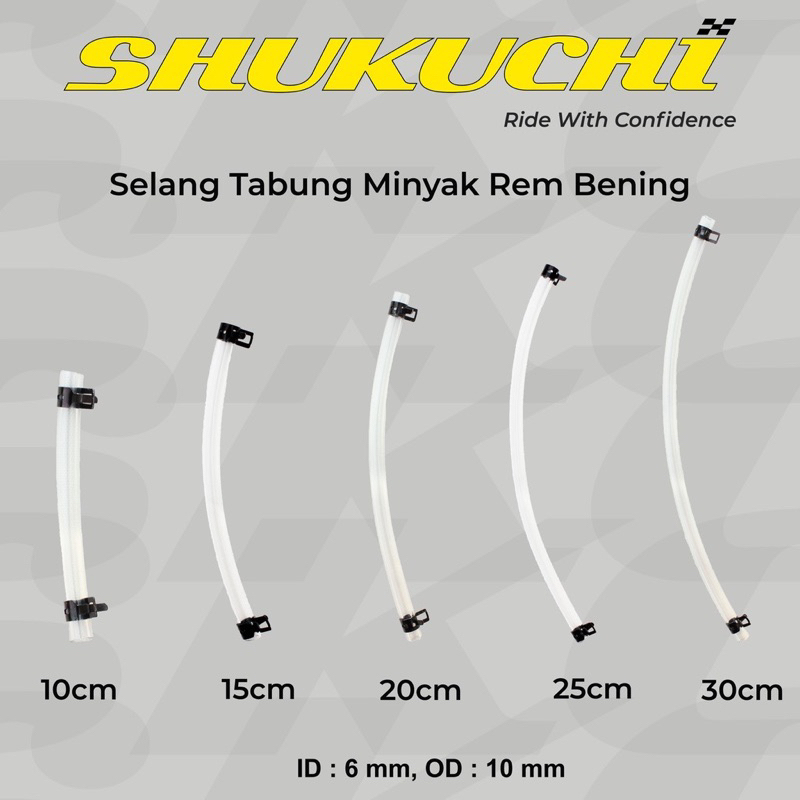 Selang Tabung Minyak Rem shukuchi bening 10/15/20/25/30cm Universal