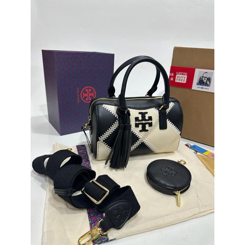 TAS TORY BURCH THEA SPEEDY BAG BI COLOR MIRROR QUALITY DOUBLE BOX