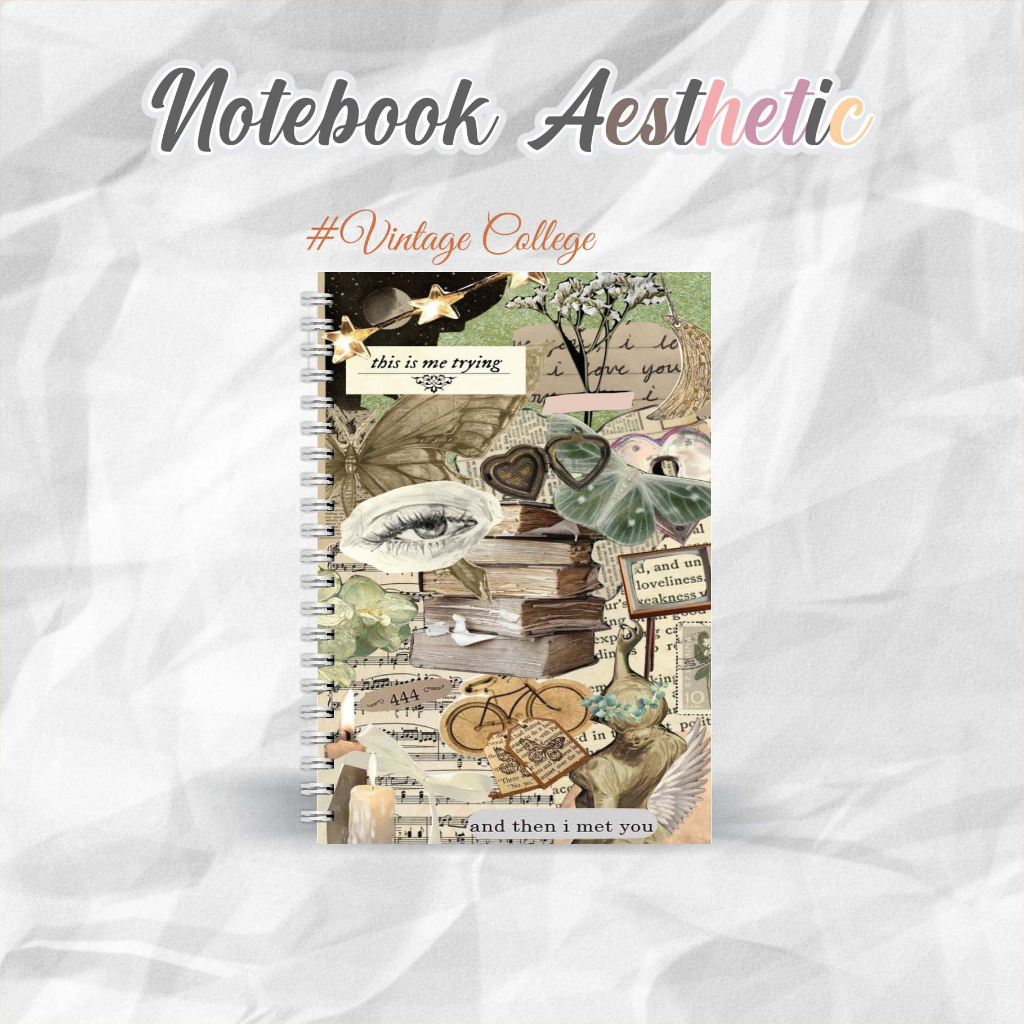 

NOTEBOOK A5 VINTAGE COLLEGE CATATAN/JURNAL BOOKPAPER GRID/KOTAK2#DOTTED/TITIK2#BLANK/POLOS