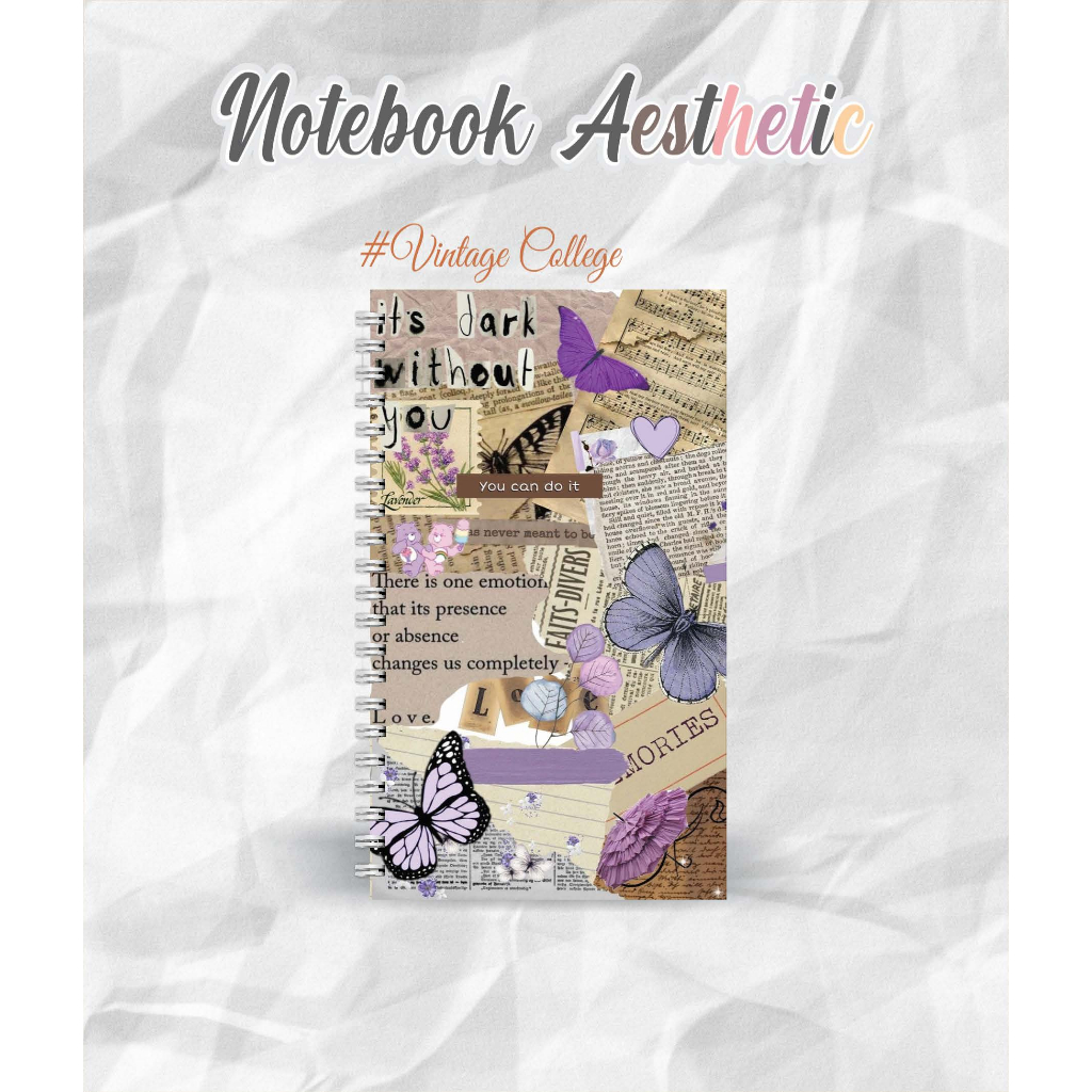 

NOTEBOOK A5 VINTAGE COLLEGE CATATAN/JURNAL BOOKPAPER GRID/KOTAK2#DOTTED/TITIK2#BLANK/POLOS