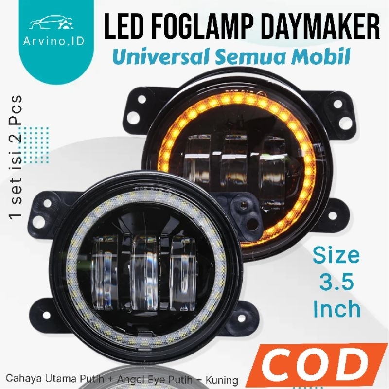 LAMPU KABUT AYLA AGYA XENIA AVANZA LAMPU FOGLAMP  UNIVERSAL LAMPU BEMPER SEMUA MOBIL Angel Eye 2 War