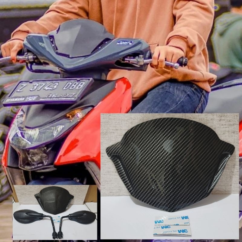 VISOR CARBON YAMAHA MIO GEAR 125