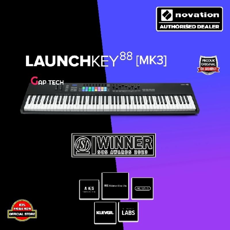 Novation Launchkey 88 MK3 / MK 3 / MK III USB MIDI Keyboard Controller (88-Key) Original