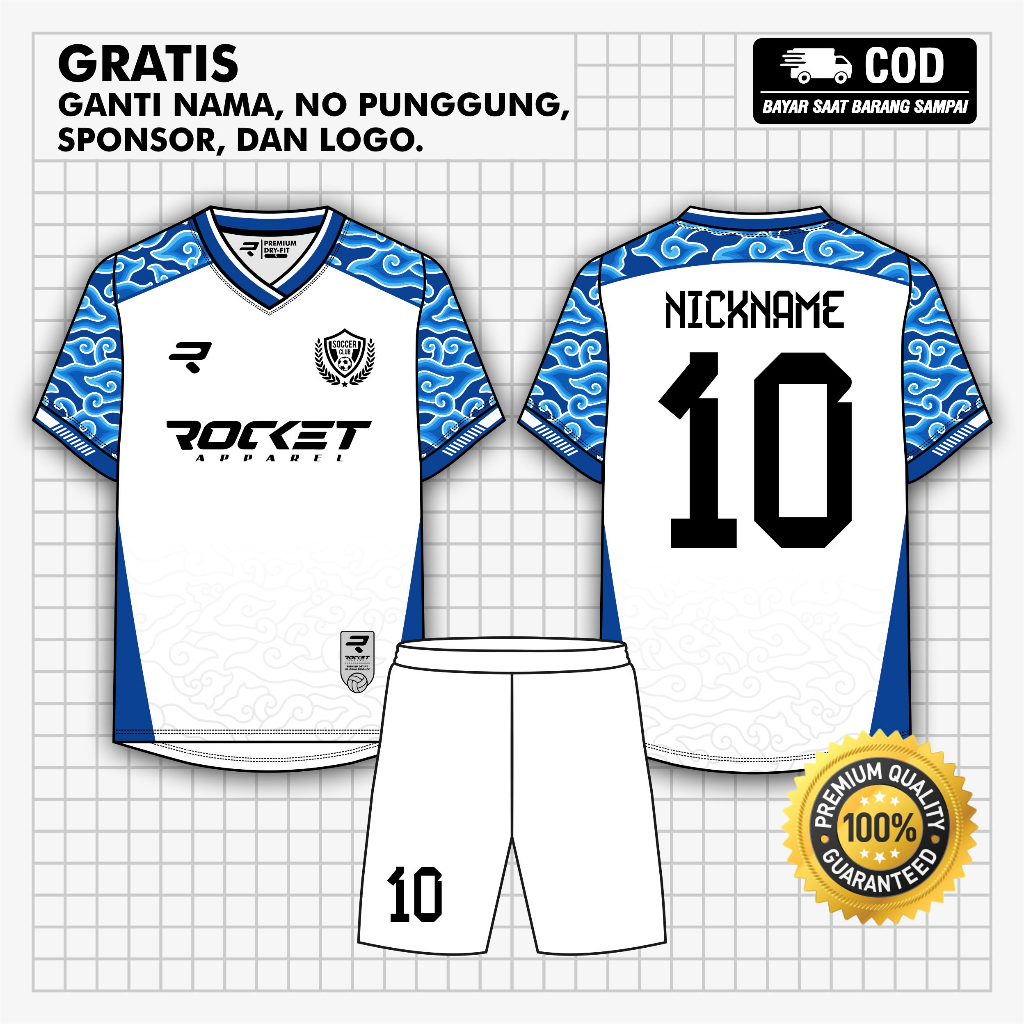 Jersey Futsal Custom Full Printing / Jersey Sepak Bola Custom Full Printing Bebas Custom Design / Je