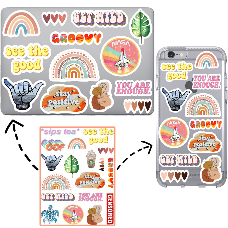 

Stiker Aesthetic Groovy & Get Wild Deco Tumblr Hp Laptop dan lain-lain ( Sudah Cutting ) / Aesthetic Sticker Set