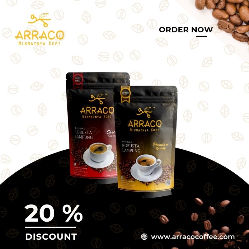 

Arraco Coffee Robusta Lampung Premium & Petik Merah