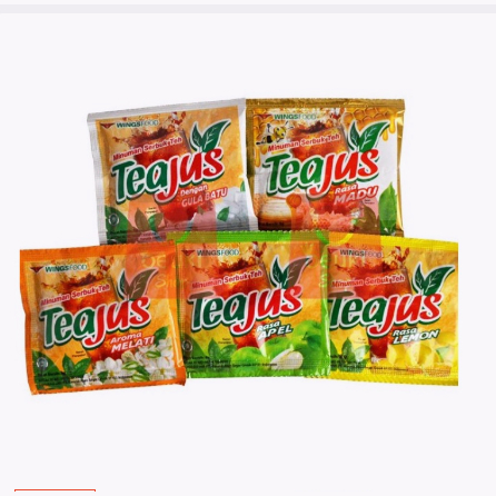 

TEA JUS 8 GRAM TEAJUS APEL GULA BATU LEMON MADU MELATI SACHET RENCENGAN CEMILAN ANAK GROSIR MURAH 1 RENCENG PACK DUS MINUMAN INSTANT TEA TEH INSTAN