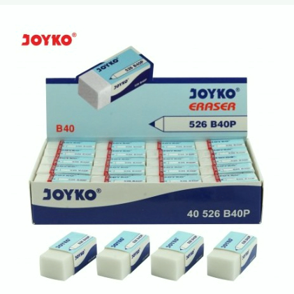

PENGHAPUS PENSIL JOYKO PUTIH ERASER 526 B40 TERLARIS KECIL MINI B40P BERSIH MURAH UJIAN EXAM CLEAN