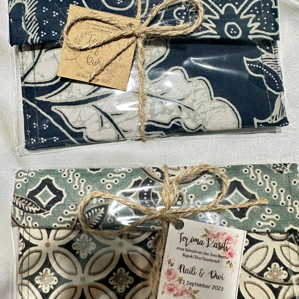 SOUVENIR 50 PCS PERNIKAHAN DOMPET LIPAT BATIK KHAS JOGJA