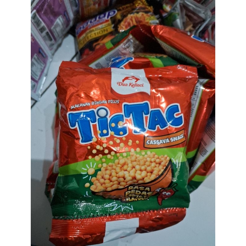 

TicTac Cassava Snack Rasa Pedas(Spicy Flavor) Ecer/Pack (isi 10pcs)