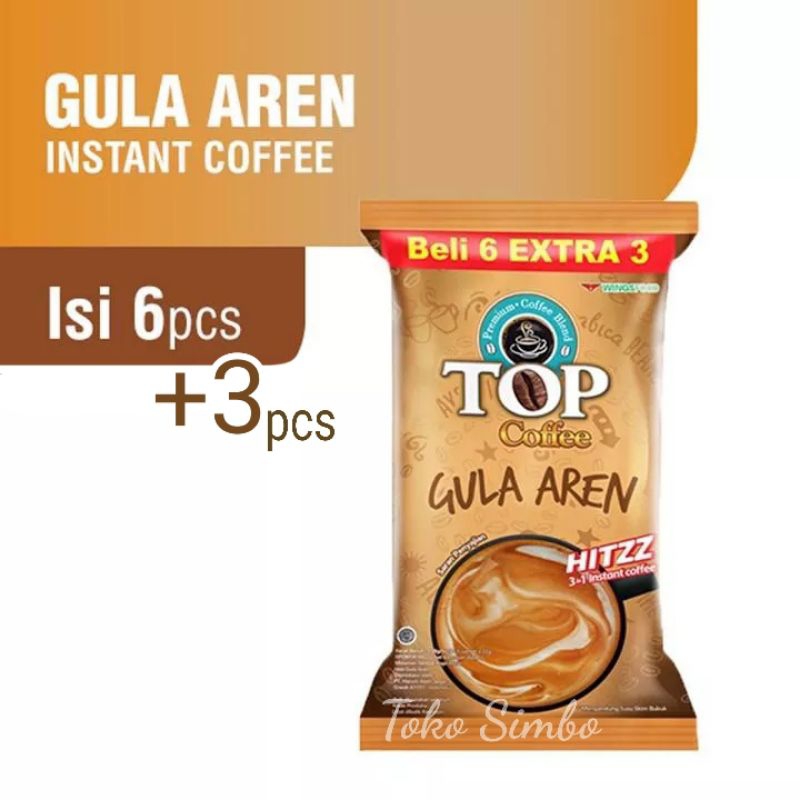 

Kopi Top Coffee Gula aren HITZZ renceng sachet isi 9 / 15