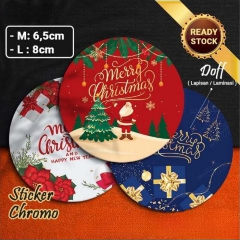 

Sticker Bulat Natal Christmas cookies