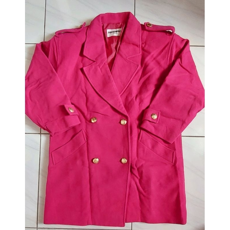 coat wool jumbo cewek like new