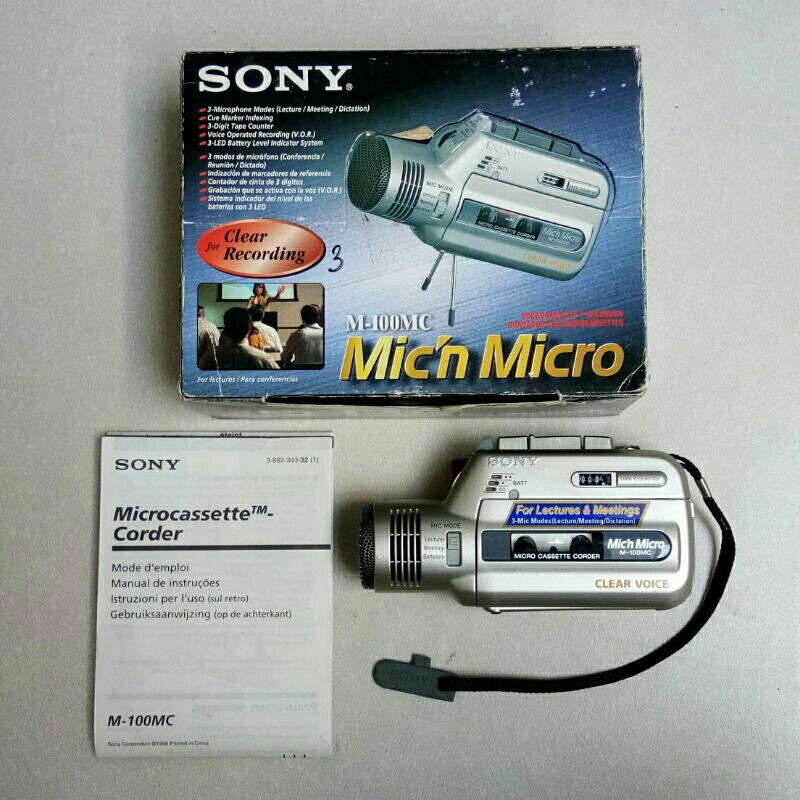 Walkman Voice Recorder Micro Cassette SONY Jadul Vintage