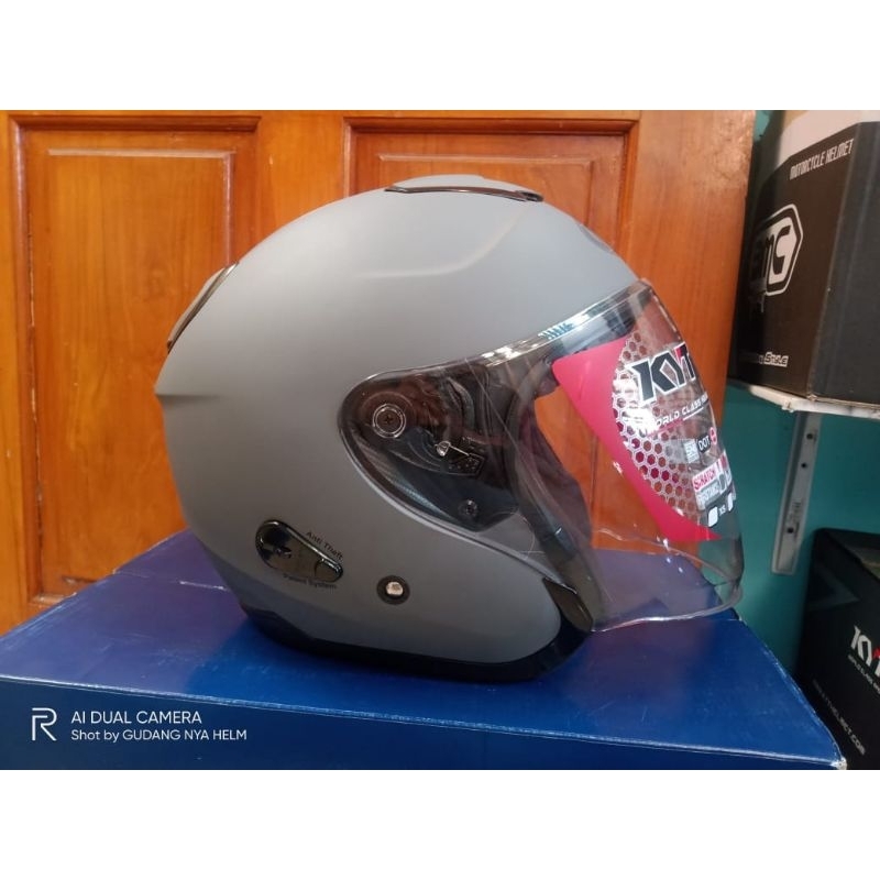 KYT KYOTO R SOLID GORILLA GREY MATT DOFF