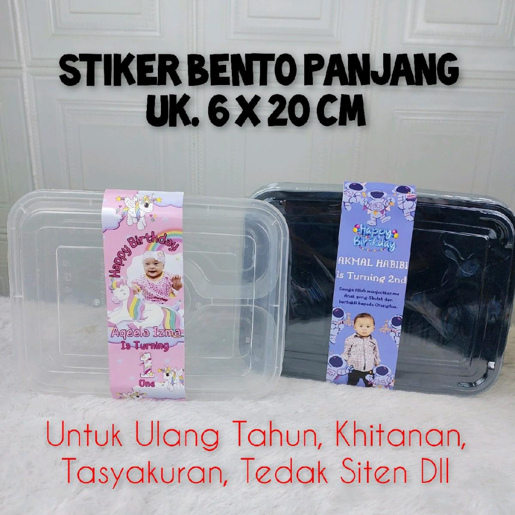 

Stiker Bento Custom Uk 6x20 Cm - Isi /10pcs