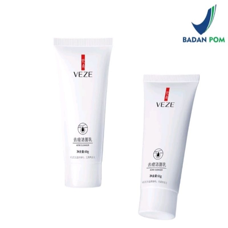 BPOM  Veze Pembersih Wajah Pori-pori Antikerut Pria Wanita Asam Amino