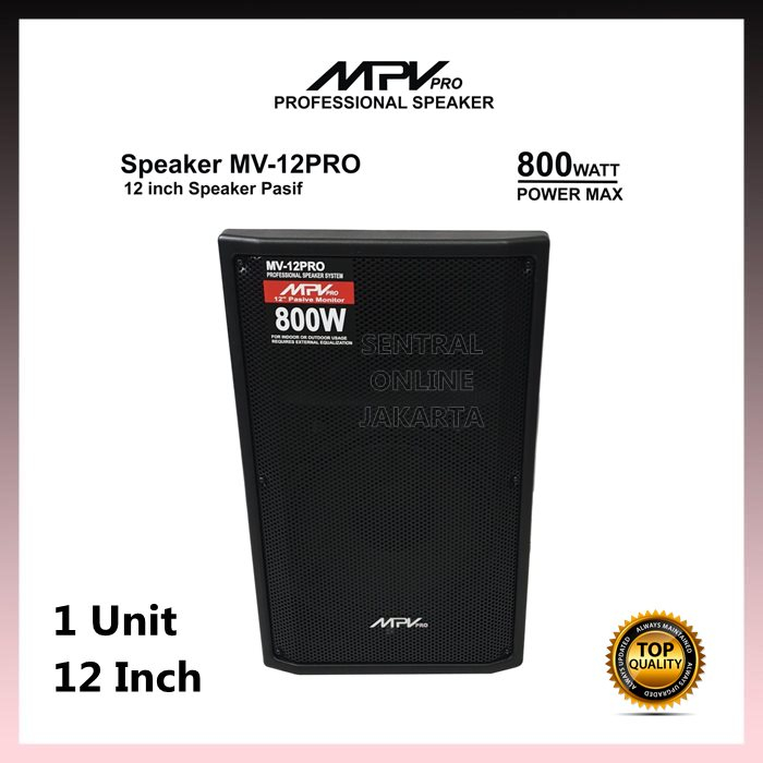 SPEAKER PASIF MPV MV-12PRO 12 inch 12in ORIGINAL 1 PCS FULL RAM BASS