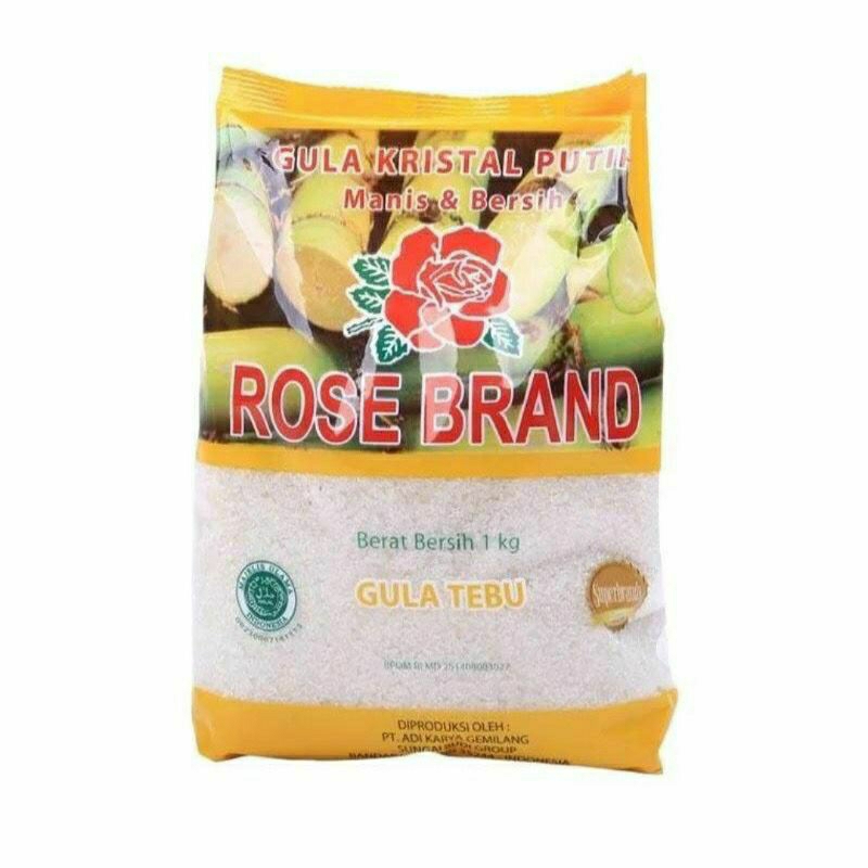 Gula Pasir - GULA PASIR ROSE BRAND 1 KG KUNING