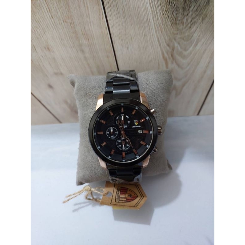 JAM TANGAN PRIA ORIGINAL BRAND LEOPARD CHRONO AKTIF BERGARANSI